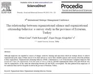 ترجمه مقاله با موضوع رابطه بین سکوت سازمانی و رفتار شهروندی سازمانی، یک بررسی پژوهشی در منطقه ارزروم